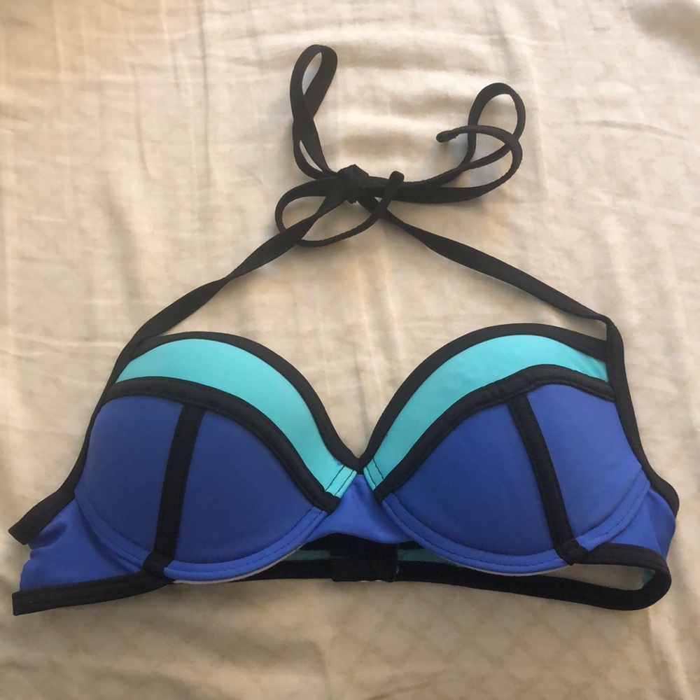 Blue bathing suit top
